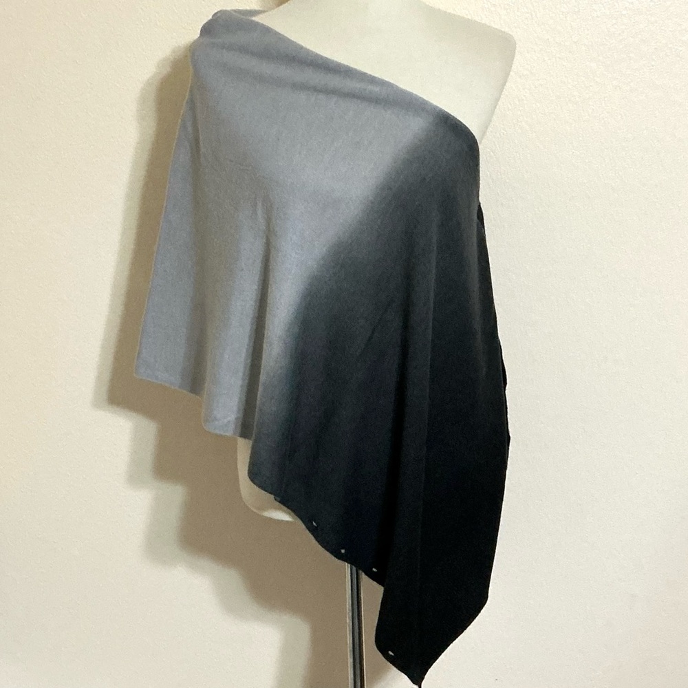 Asymmertical Convertible Blanket Scarf Poncho OS